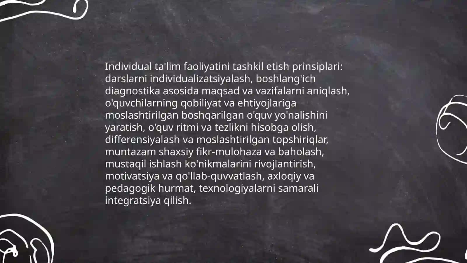 O'quvchilarni individual,jamoaviy va hamkorlikda bilim olish faoliyatini tashkillashtirish qobiliyati 3
