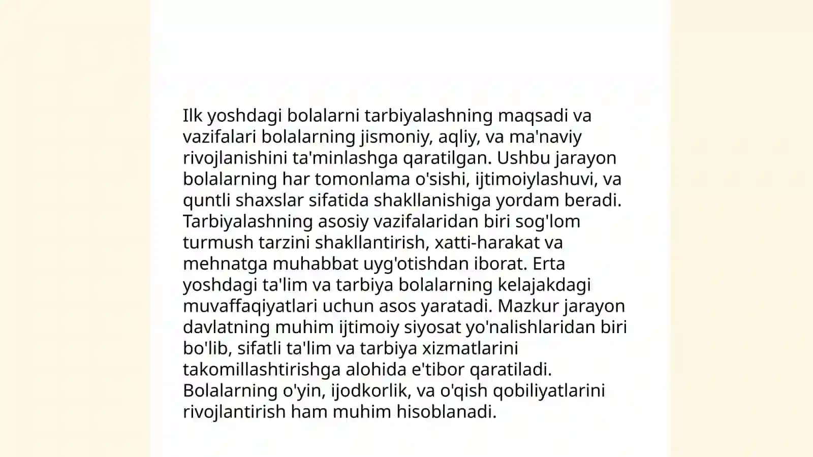 Ilk va maktabgacha yoshdagi bolalar pedagogikasi fanining barkamol insonni tarbiyasidagi oʻrni 3
