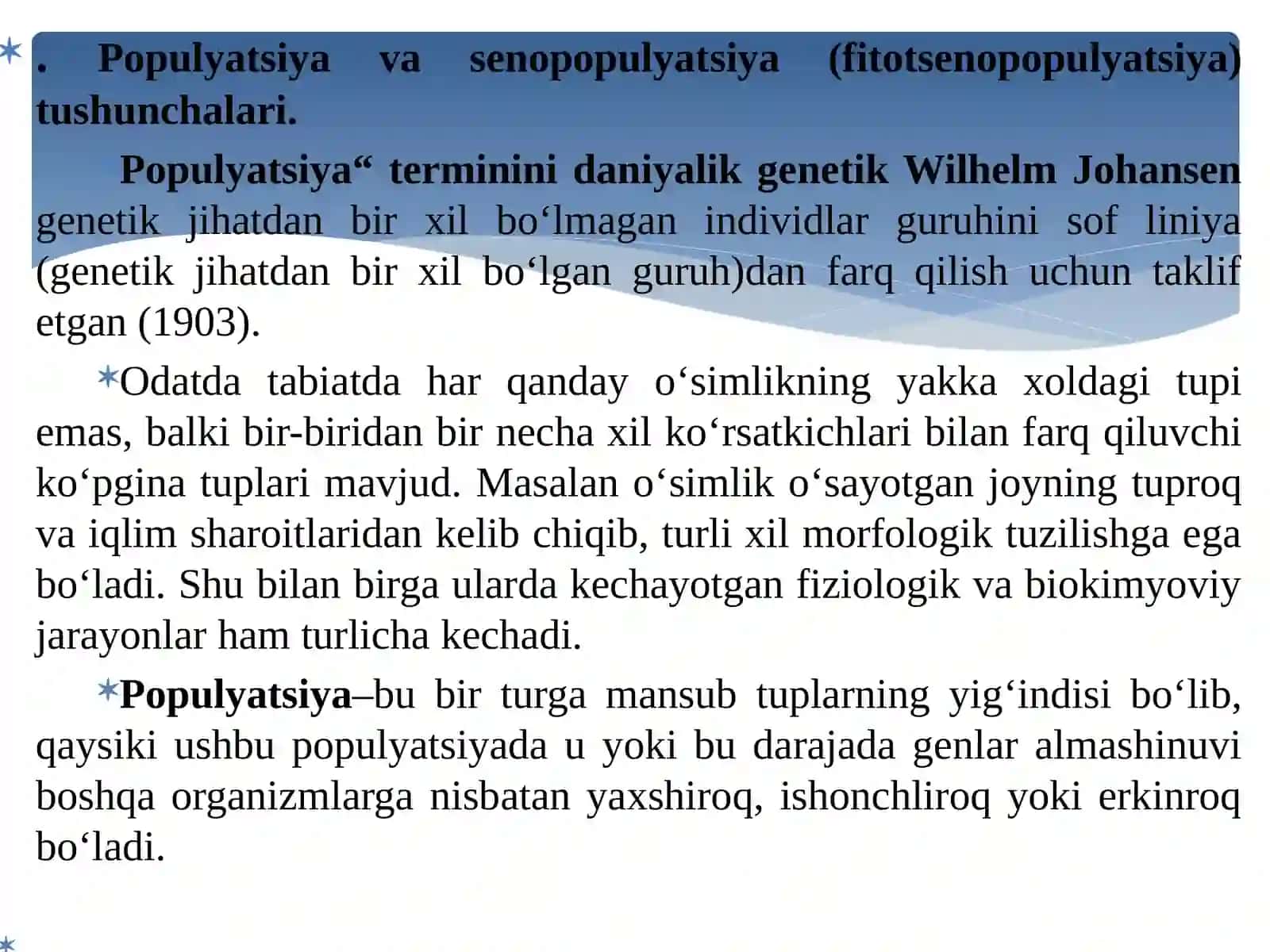 DORIVOR O‘SIMLIKLAR BIOLOGIYASI VA EKOLOGIYA 3
