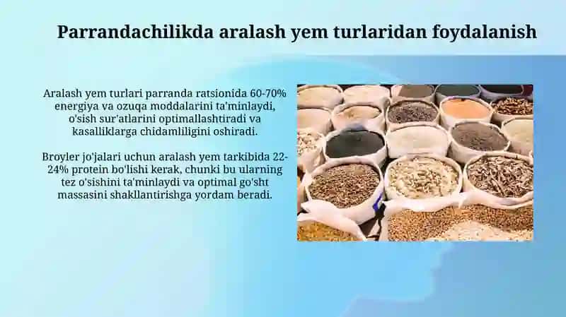 Omixta yem turlari 3