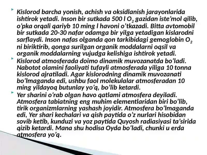 Atmosferaning tarkibi va uning ifloslanish manbalari 3