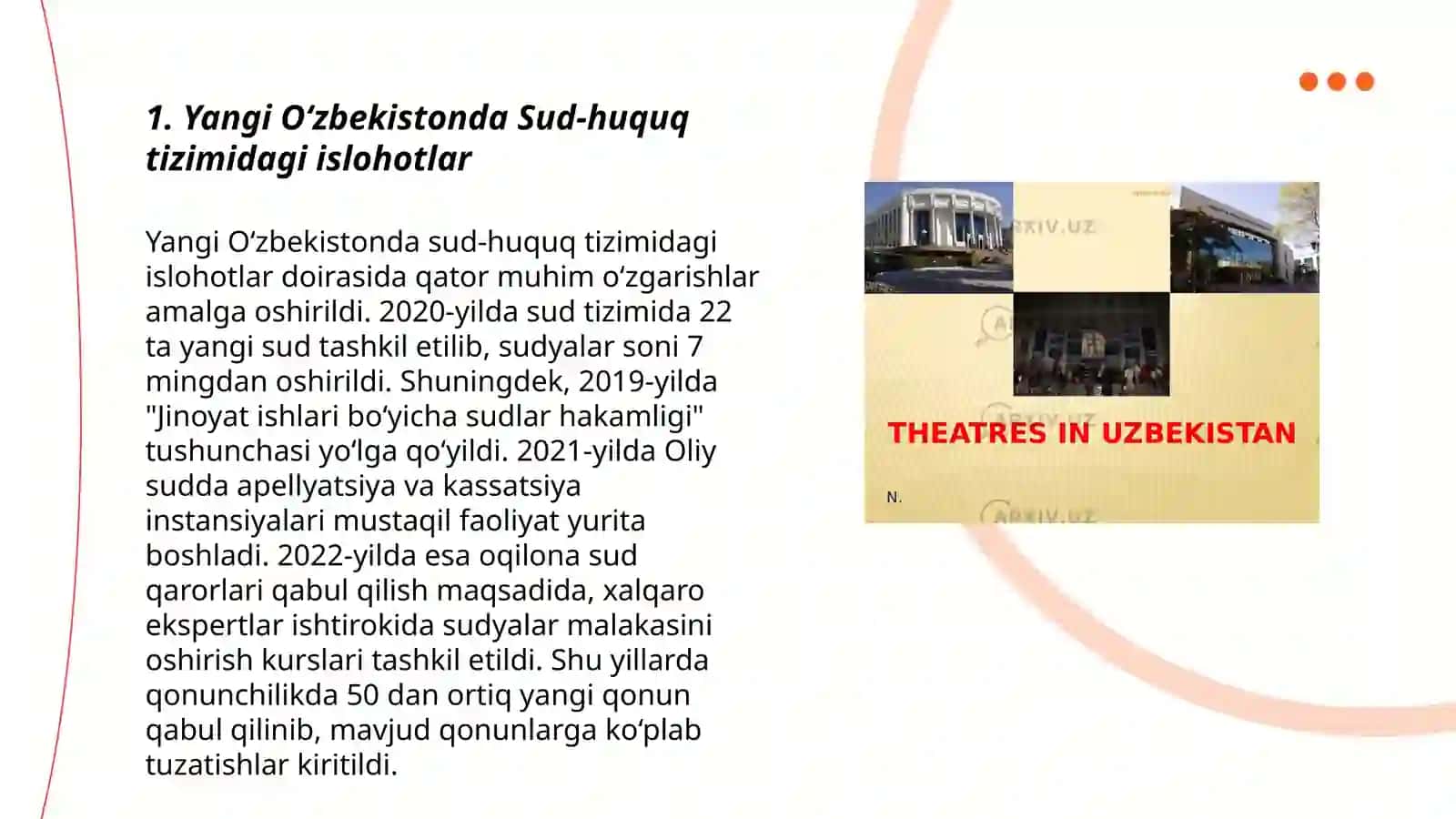 Yangi O‘zbekistonda Sud-huquq tizimidagi islohotlar 3