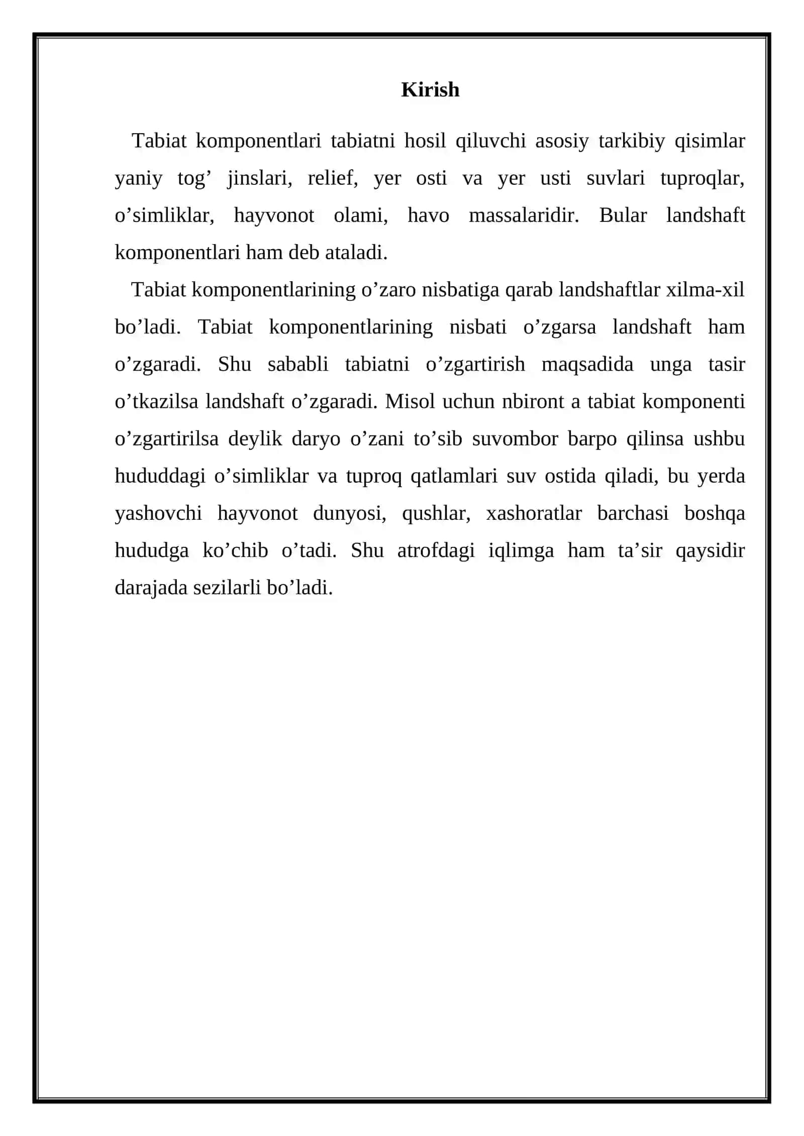 TABIAT KOMPONENTLARI 3