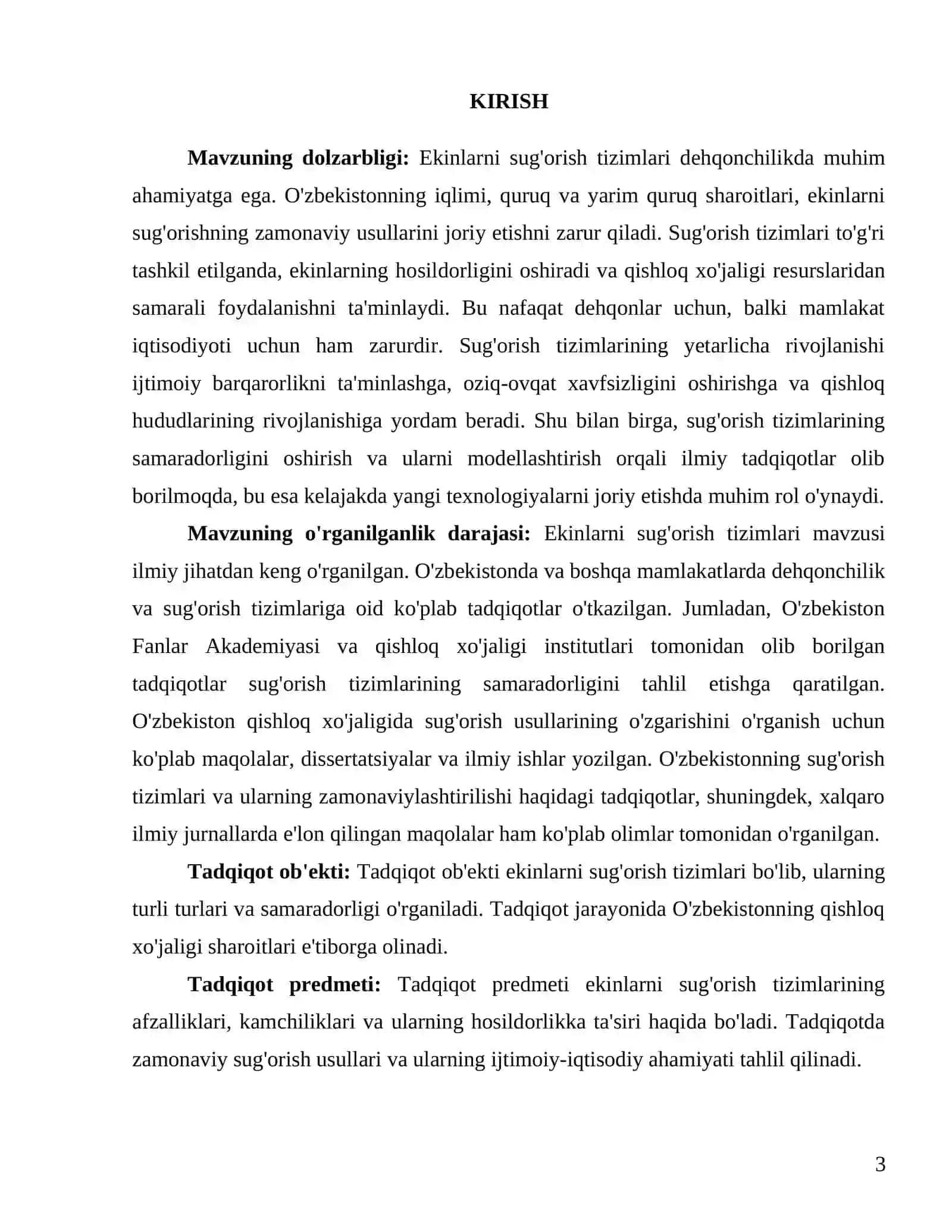 Ekinlarni yer yuzasidan sugorish tizimi va uning turlari 3