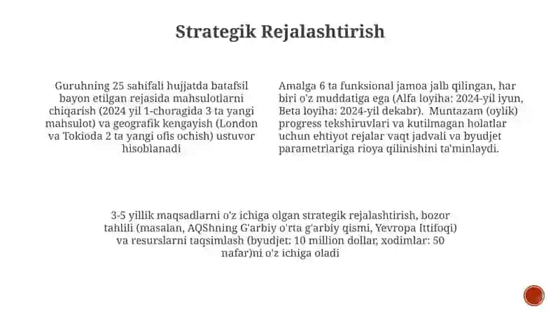 Strategik Rejalashtirish 3