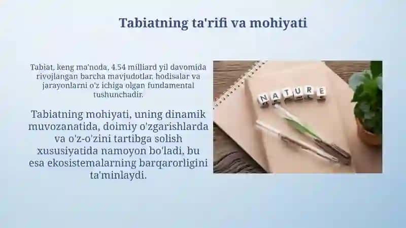 Tabiatning asosiy tushunchalari 3