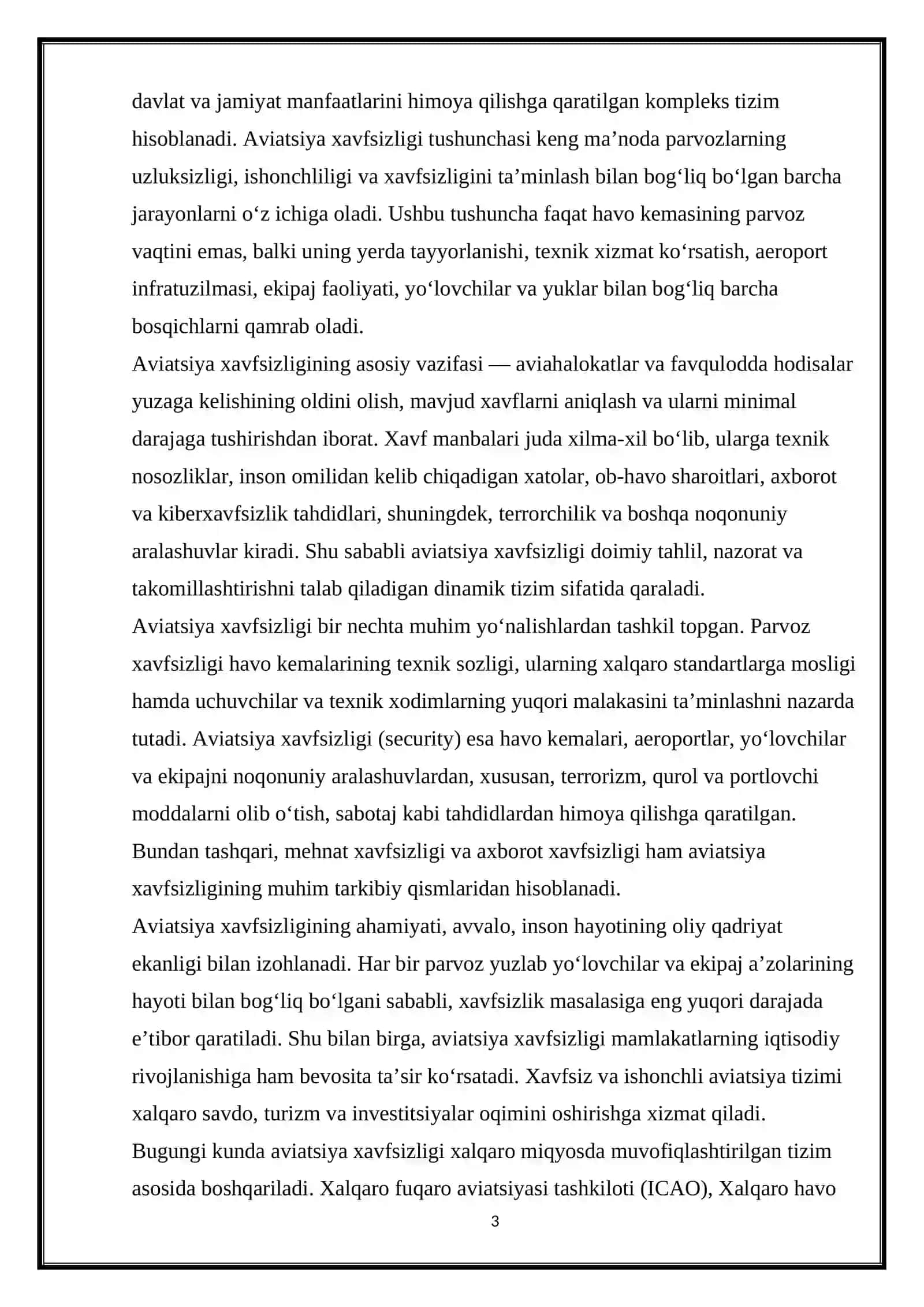 Aviatsiya xavfsizligini ta’minlashda zamonaviy texnologiyalar 3