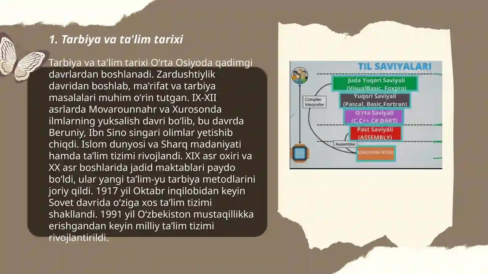 Tarbiya va ta'lim tarixi 3