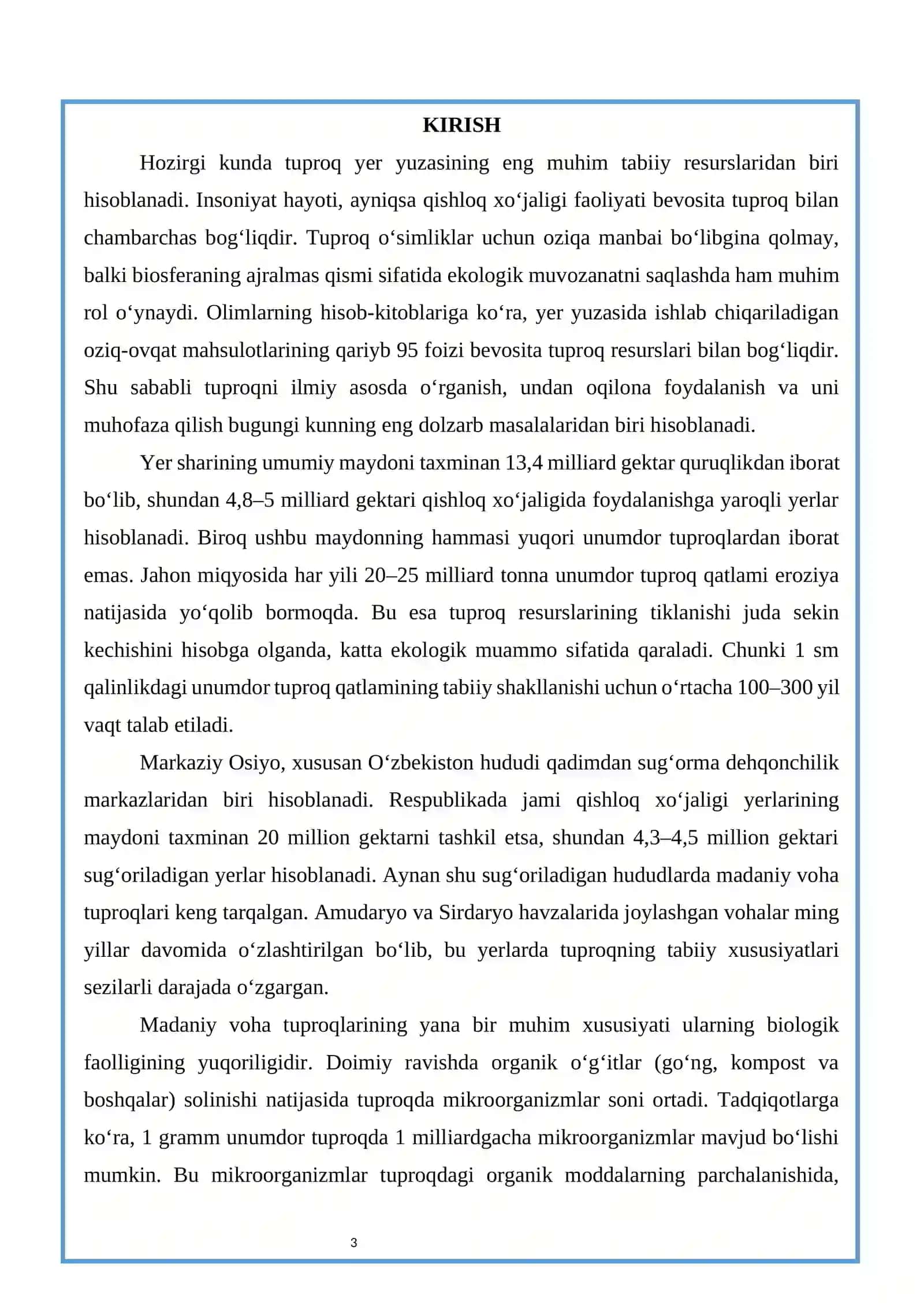 Inson faoliyati natijasida ma’daniy voha tuproqlarining hosil bo’lishi 3
