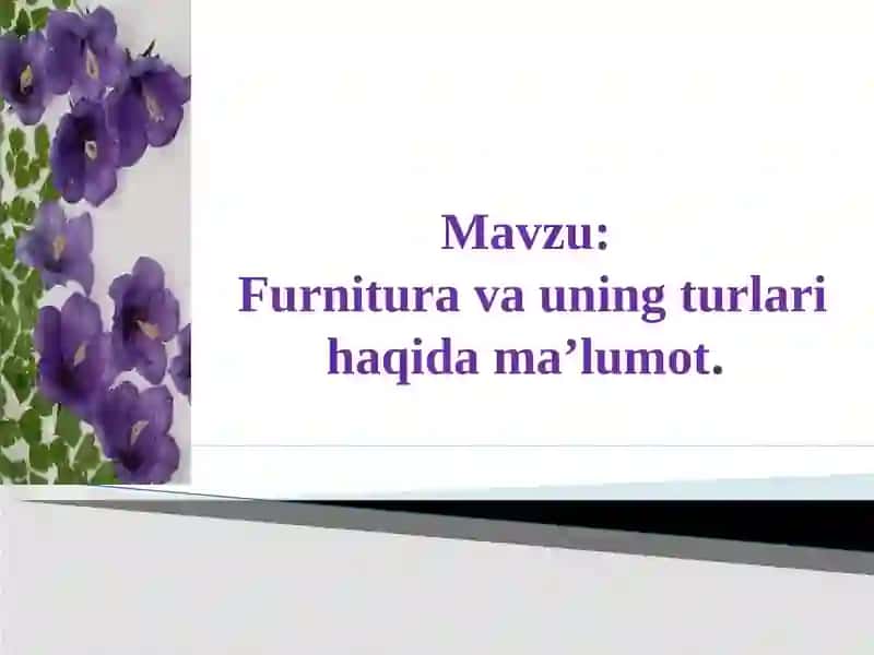 Furnitura va uning turlari 3