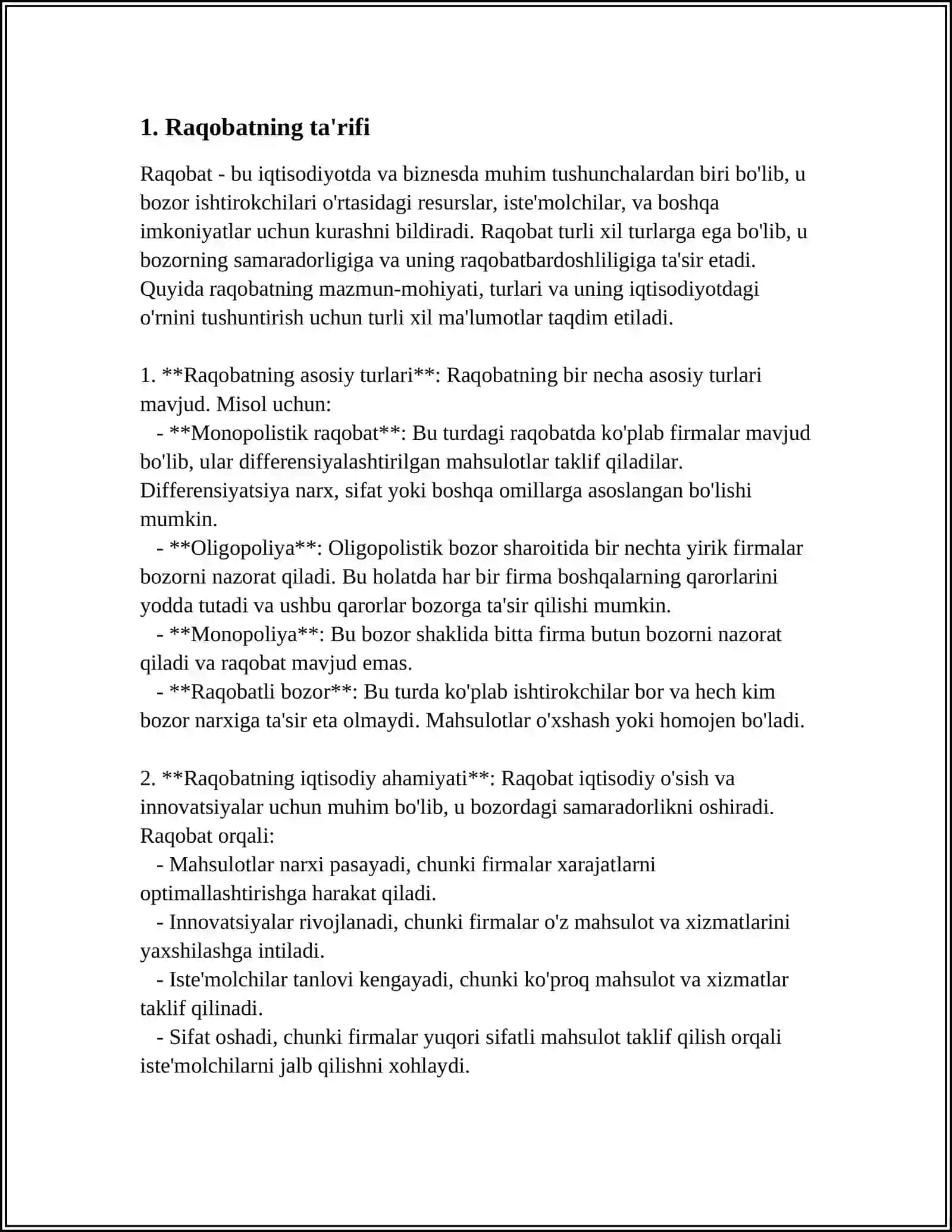RAQOBAT VA UNING TURLARI 3