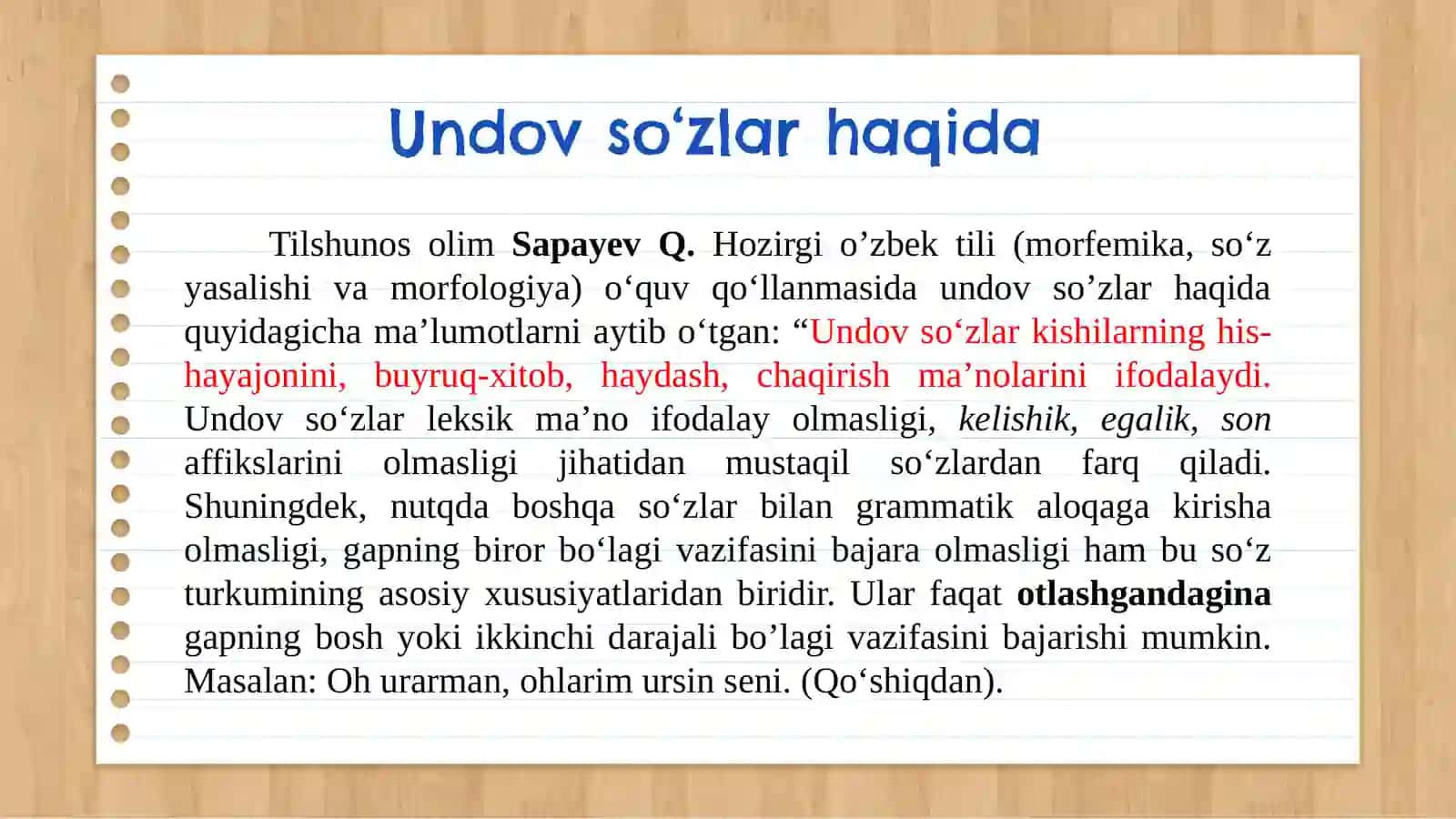 Undov So‘zlar 3