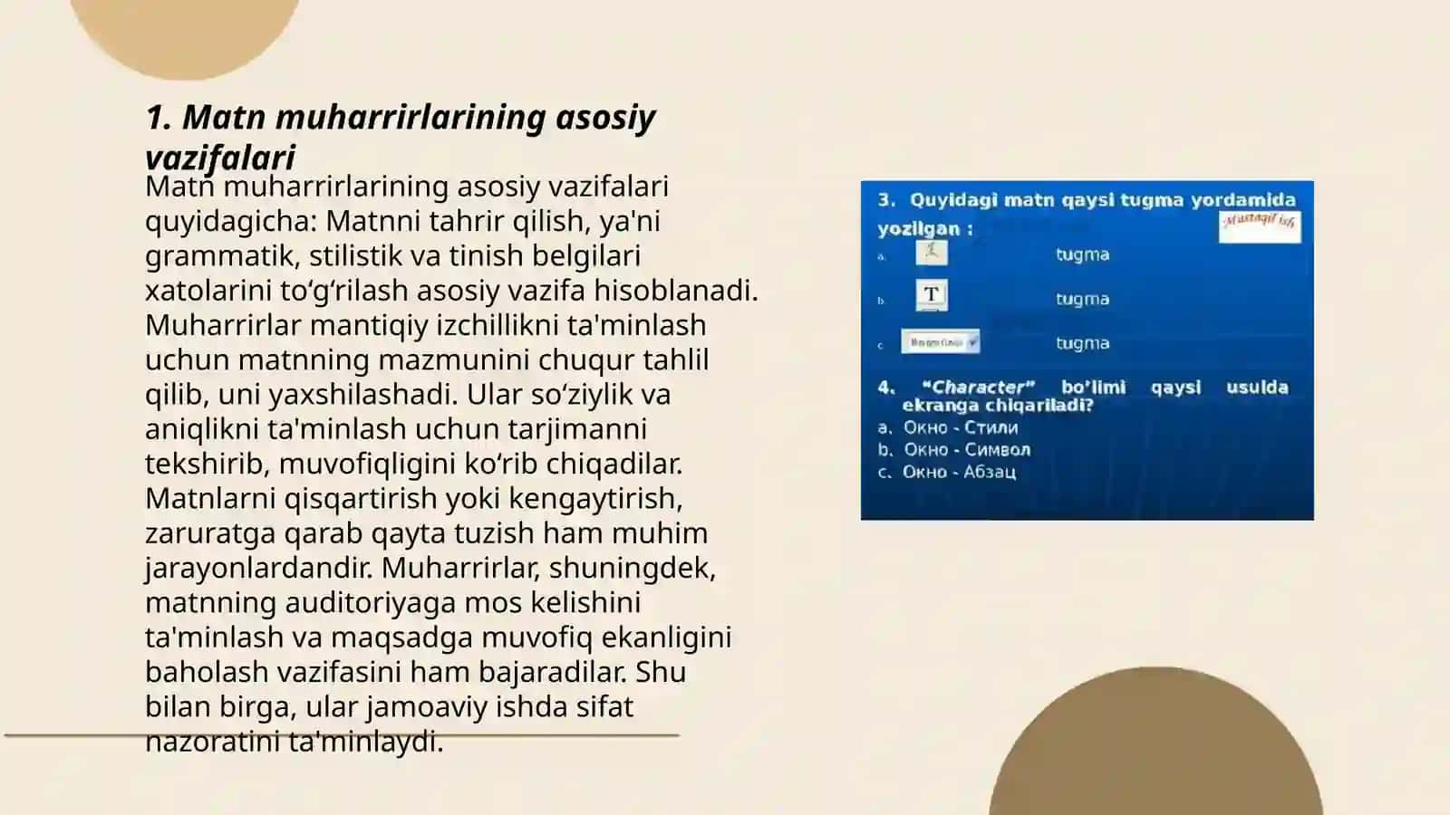 Matn muharrirlarining asosiy vazifalari 3
