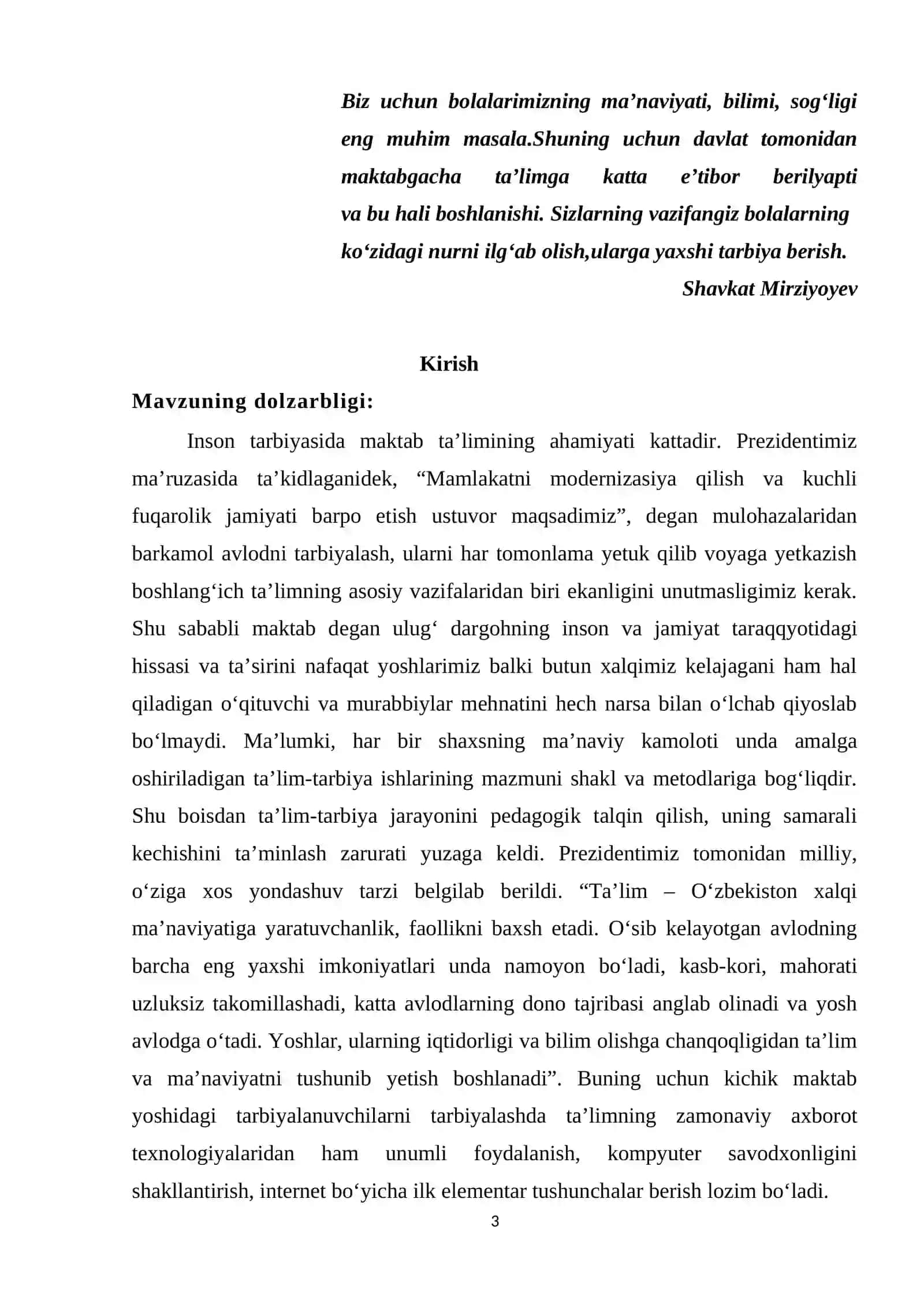 Maktabgacha ta’lim tashkilotlarida multimedialardan foydalanish kurs ishi 3