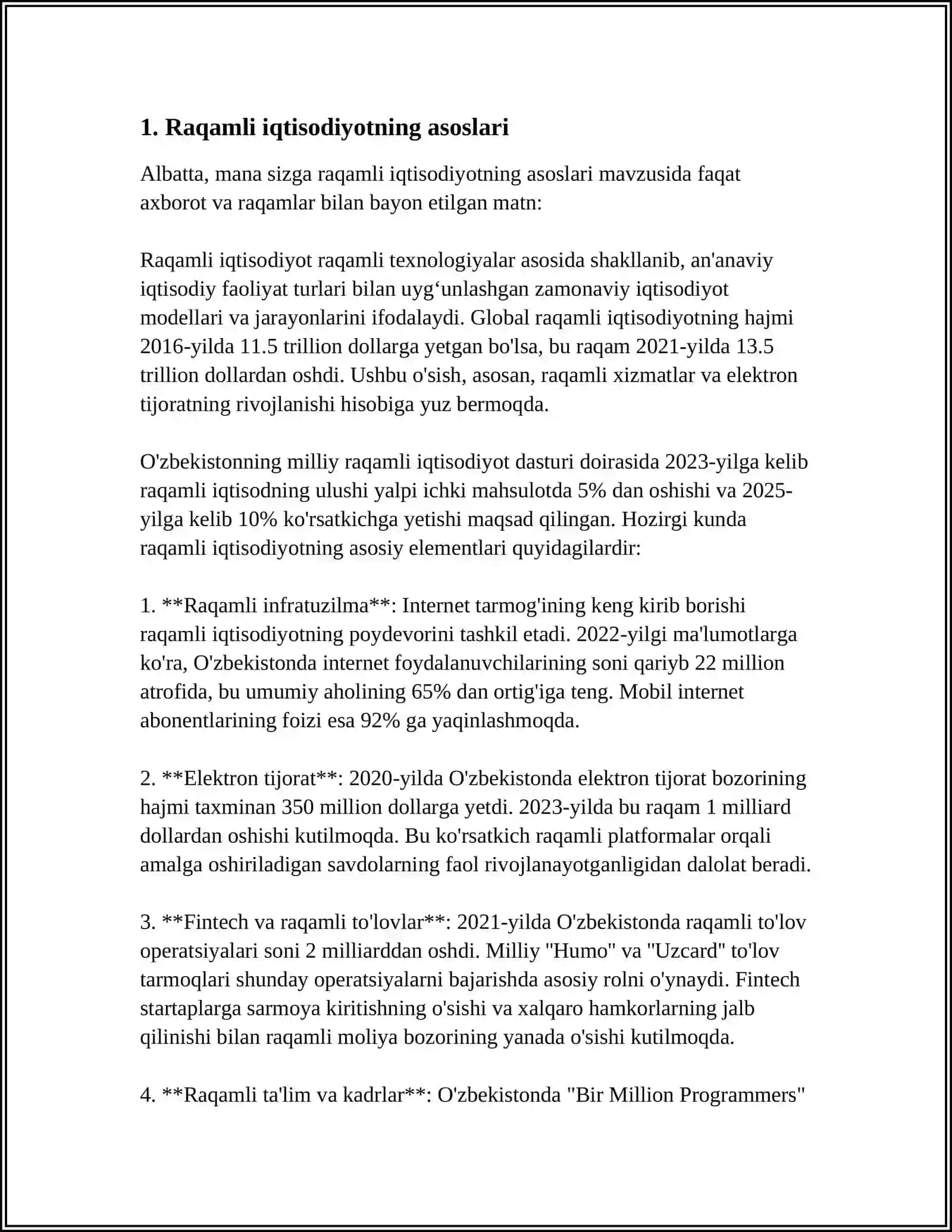 IQTISODIYOTNI RAQAMLASHTIRISH SHARTLARIDA ELEKTRON BIZNESNI RIVOJLANISHI 3