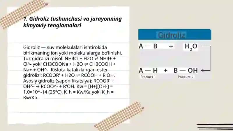 Gidroliz doimiysi va gidroliz darajasini hisoblash 3