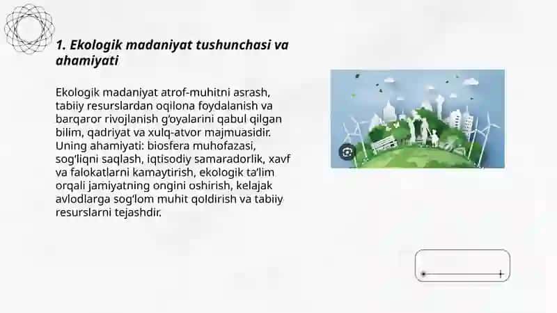 Ekologik madaniyatni shakllantirish 3