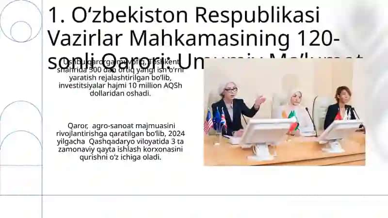 O'zbekiston Respublikasi Vazirlar Mahkamasi 120 sonli qarori 3