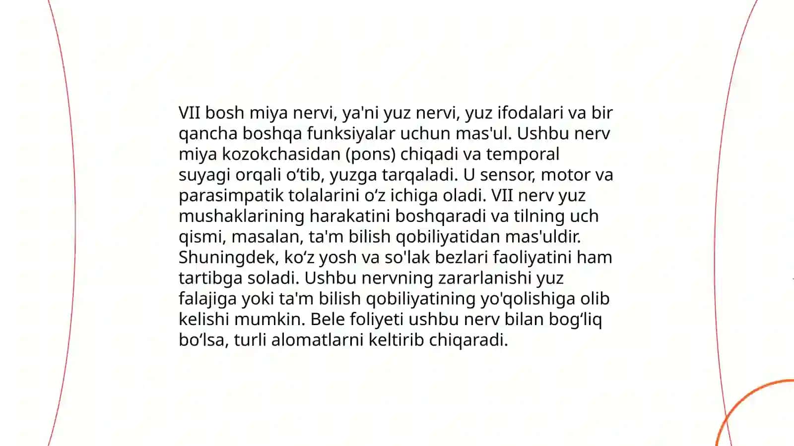 VII juft bosh miya nervining funksional va klinik anatomiyasi 3
