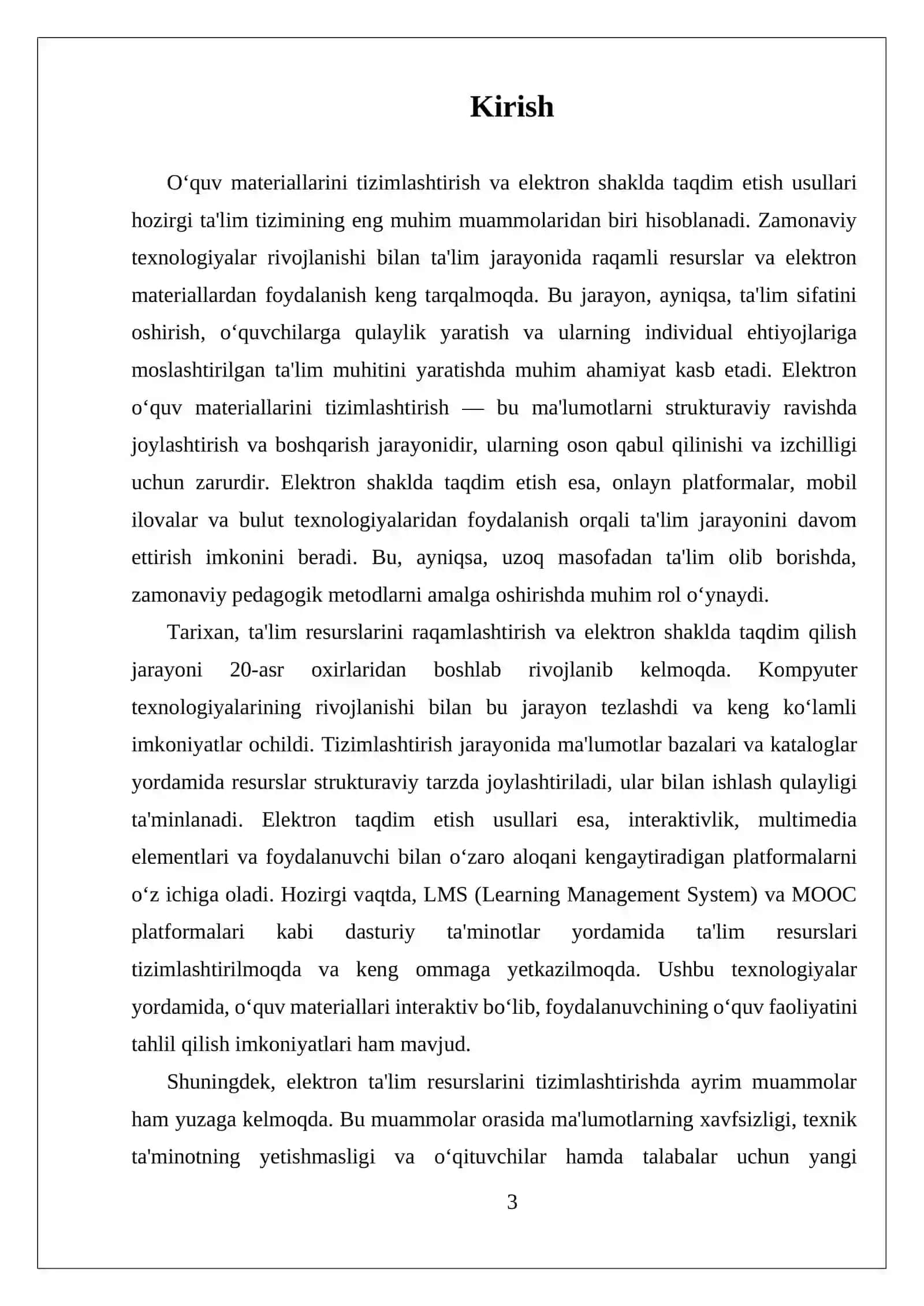 Elektron o‘quv materiallarini tizimlashtirish va elektron shaklda taqdim etish usullari 3