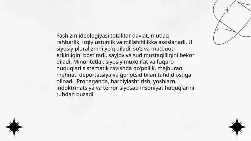 XX asrdagi vayronkor mafkuralarning insoniyat boshiga solgan musibatlari: fashizm, bolshevizm va boshqalar 3