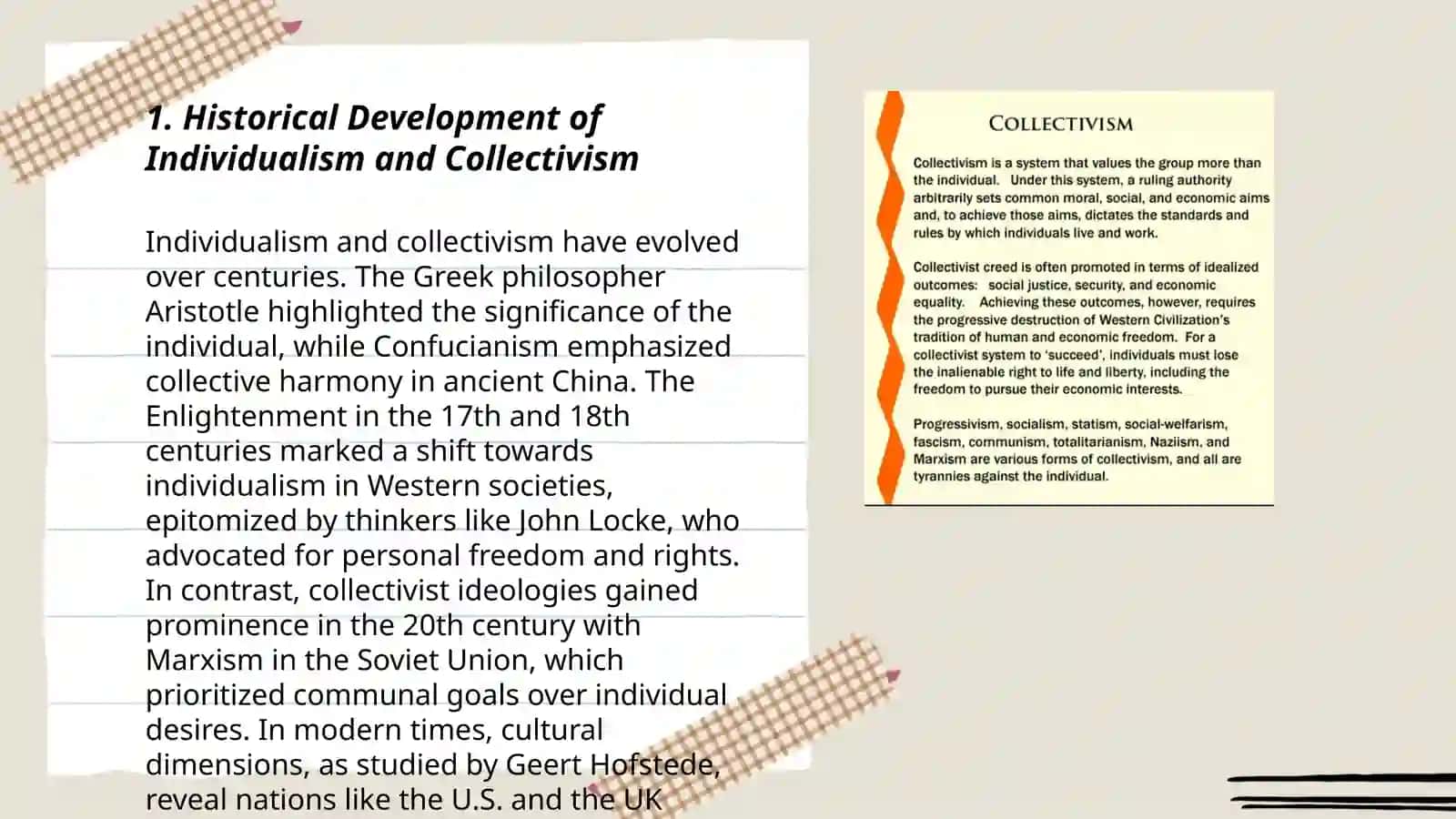Individualism versus Collectivism 3