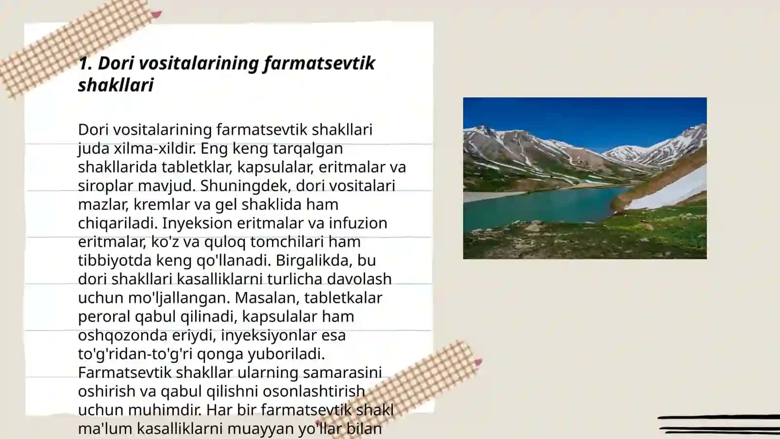 Dori Vositalarining Farmatsevtik Shakllari 3