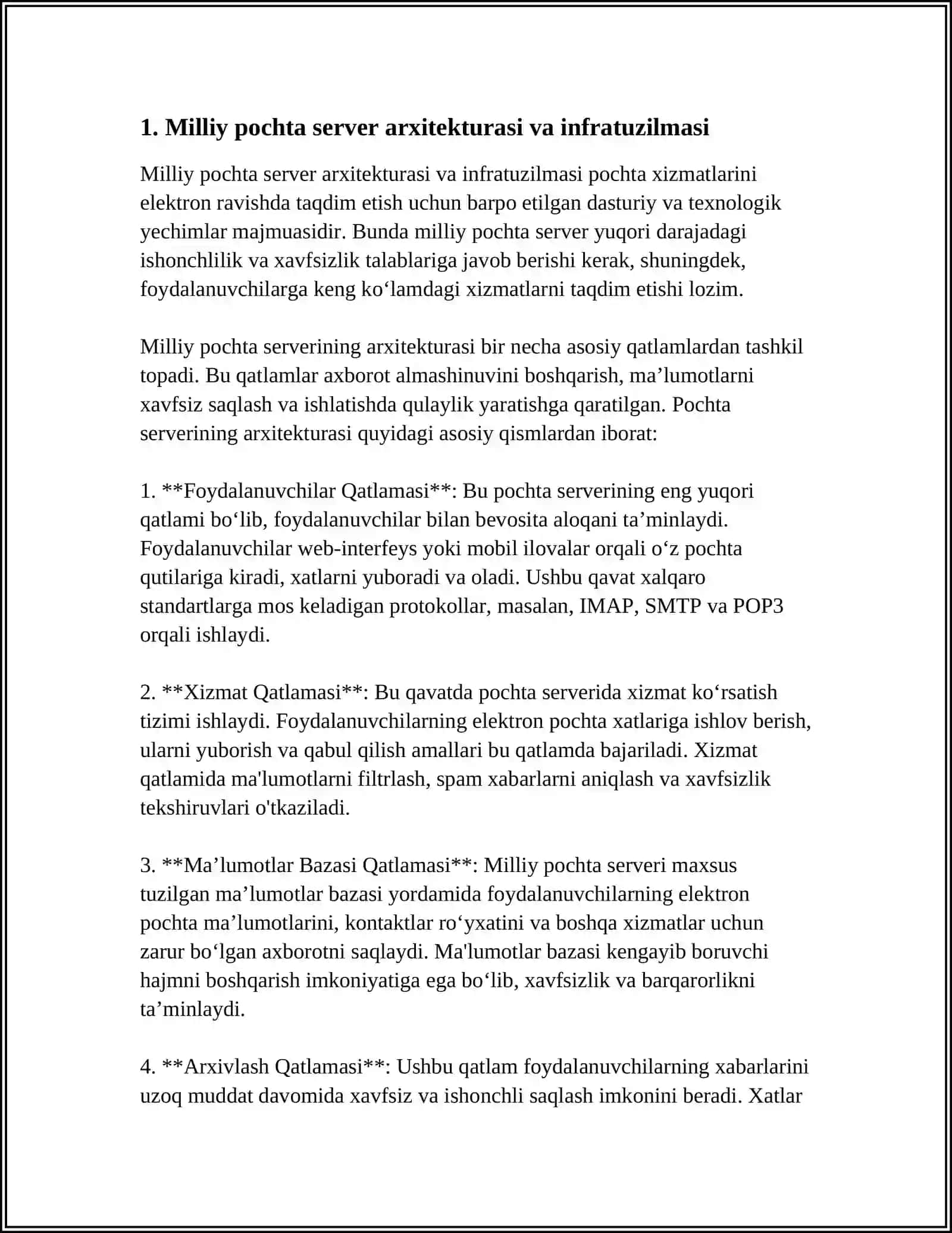 MILLIY POCHTA SERVERDA ISHLASH TEXNOLOGIYASI 3