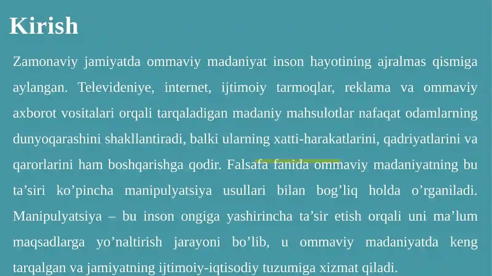 Ommaviy madaniyat damanipulyatsiya usullarining tahlili 3
