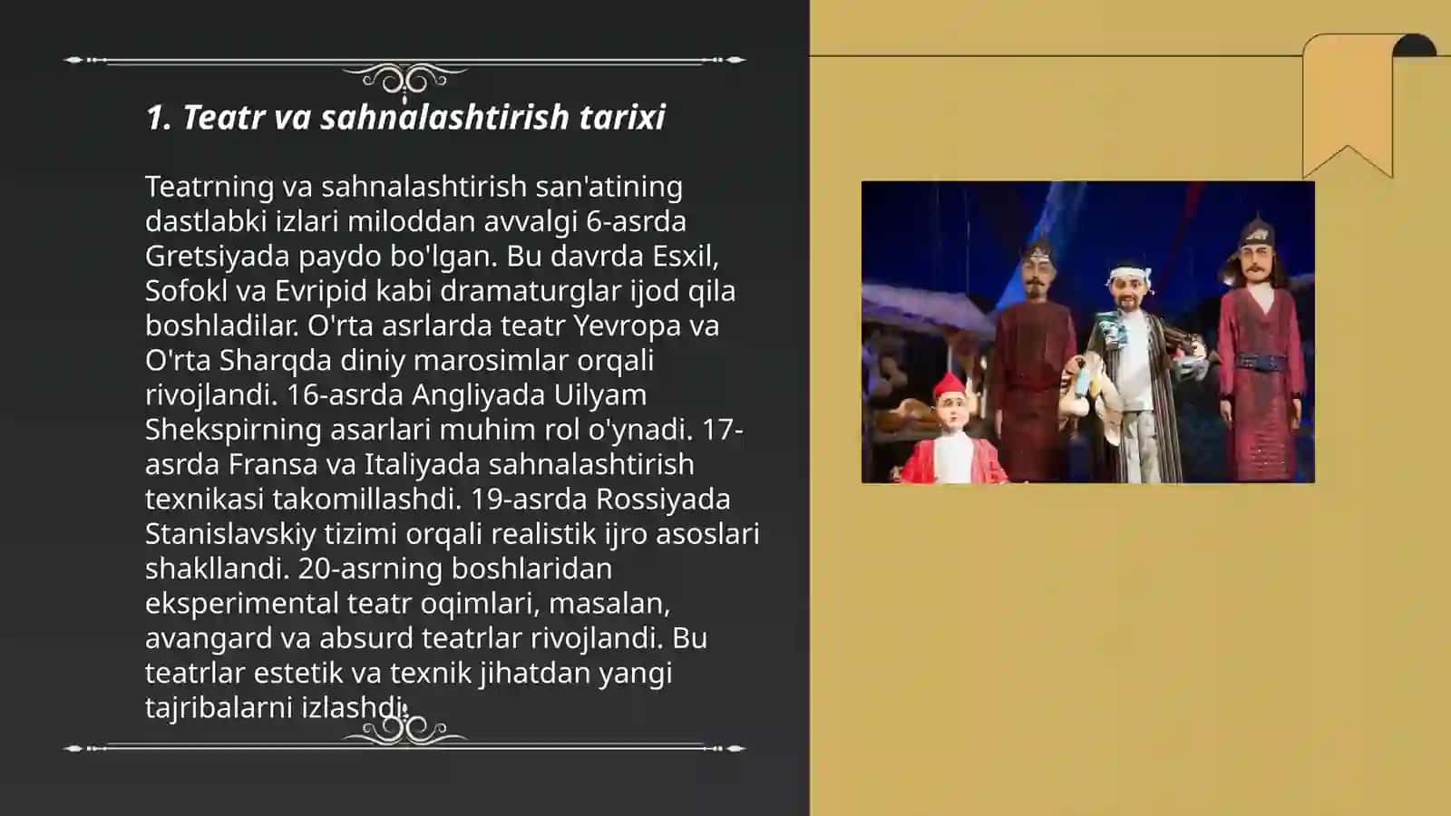 Teatr sahnalashtirish faoliyatining shakillari 3