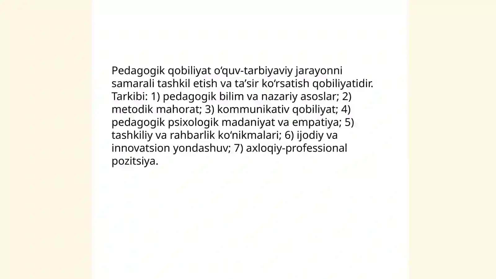 Pedagogik qobiliyatni shakllantirish yo‘llari 3