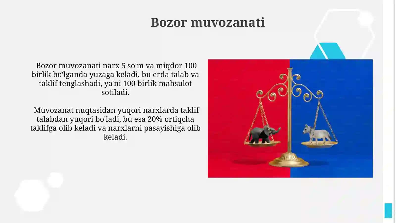 Bozor muvozanati 3
