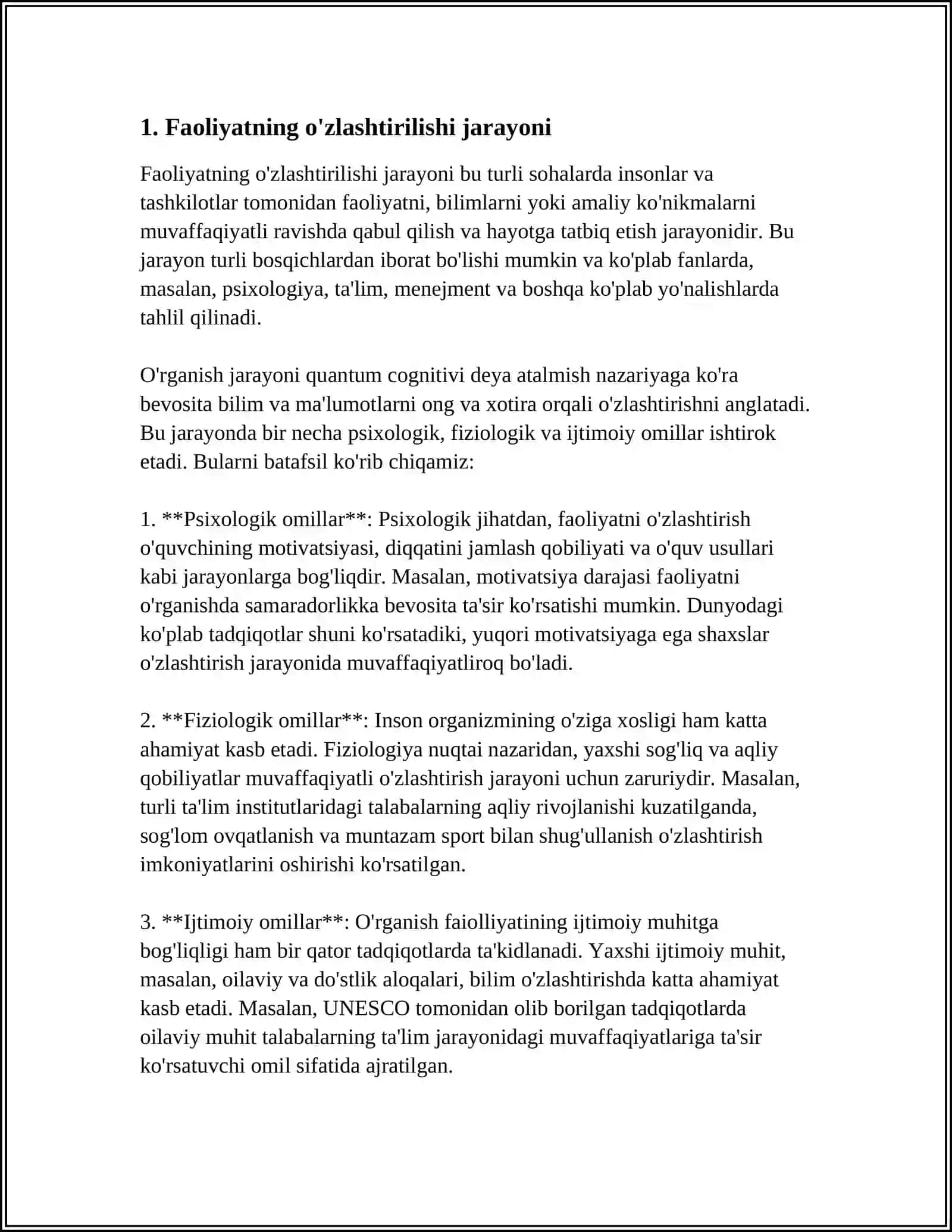 FAOLIYATNING O'ZLASHTIRILISHI VA MALAKALARNI EGALLASH 3