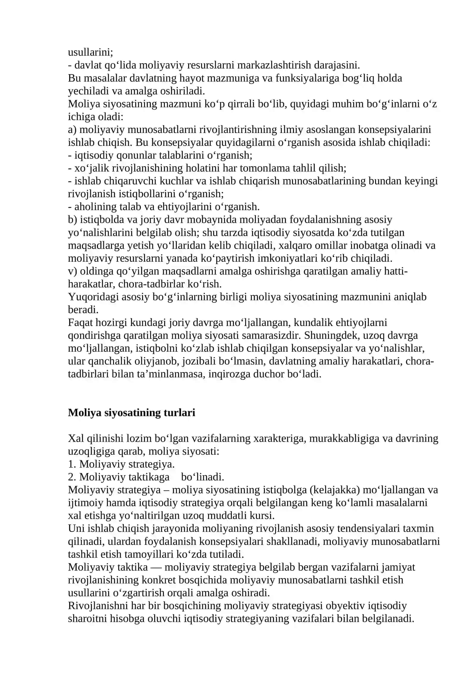 Moliya siyosati va moliya mexanizmi 3