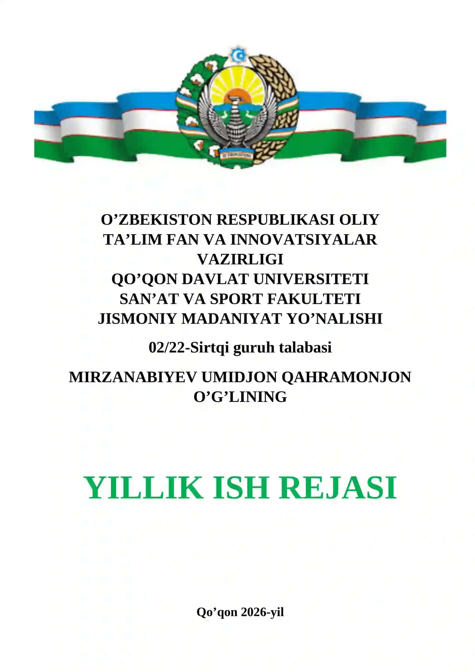 BAG’DOD TUMANI 44-UMUMIY O’RTA TA’LIM MAKTABIDA 2026-YIL O’QUV AMALIYOT DAVRIDA TAYYORLAGAN HUJJATLARI 3