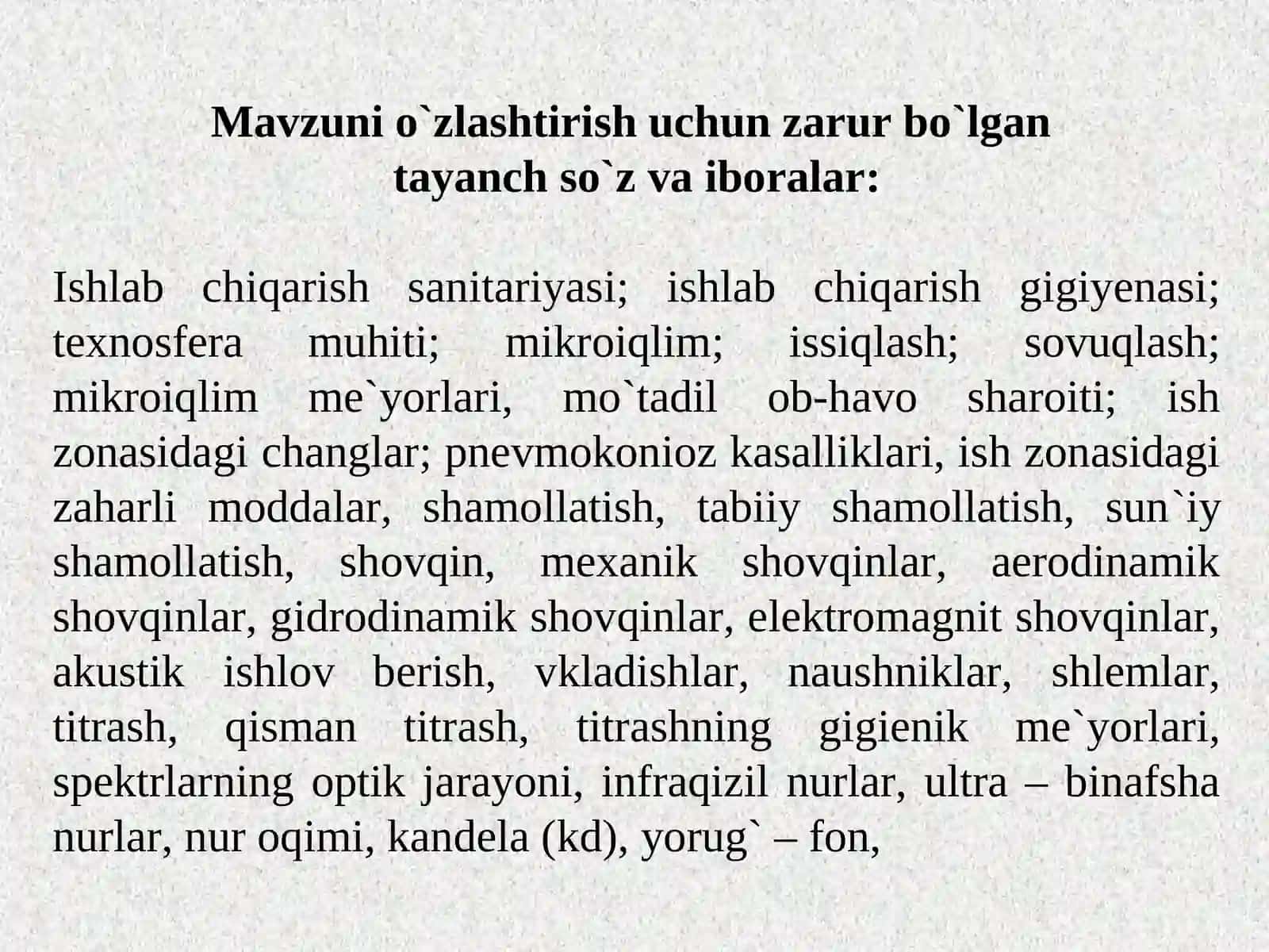 ISHLAB CHIQARISH JARAYONLARI SANITARIYASI VA GIGIENASI 3