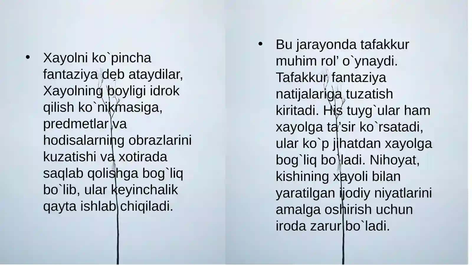 Hayol va Tasavvur 3