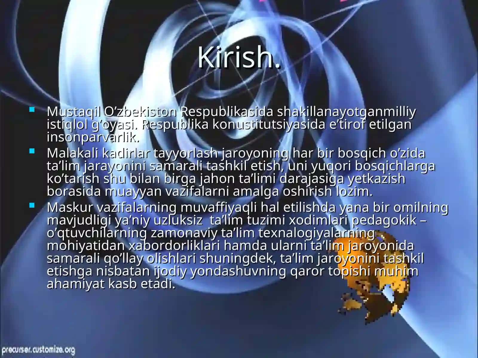 MASHINASOZLIK CHIZMACHILIGI FANI KURS LOYIHASI 3