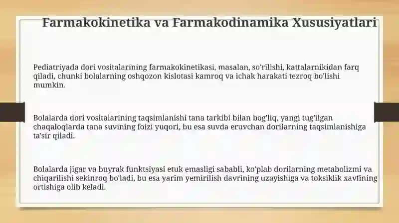 Pediatriya amaliyotida dorilarni go'llanilishi 3