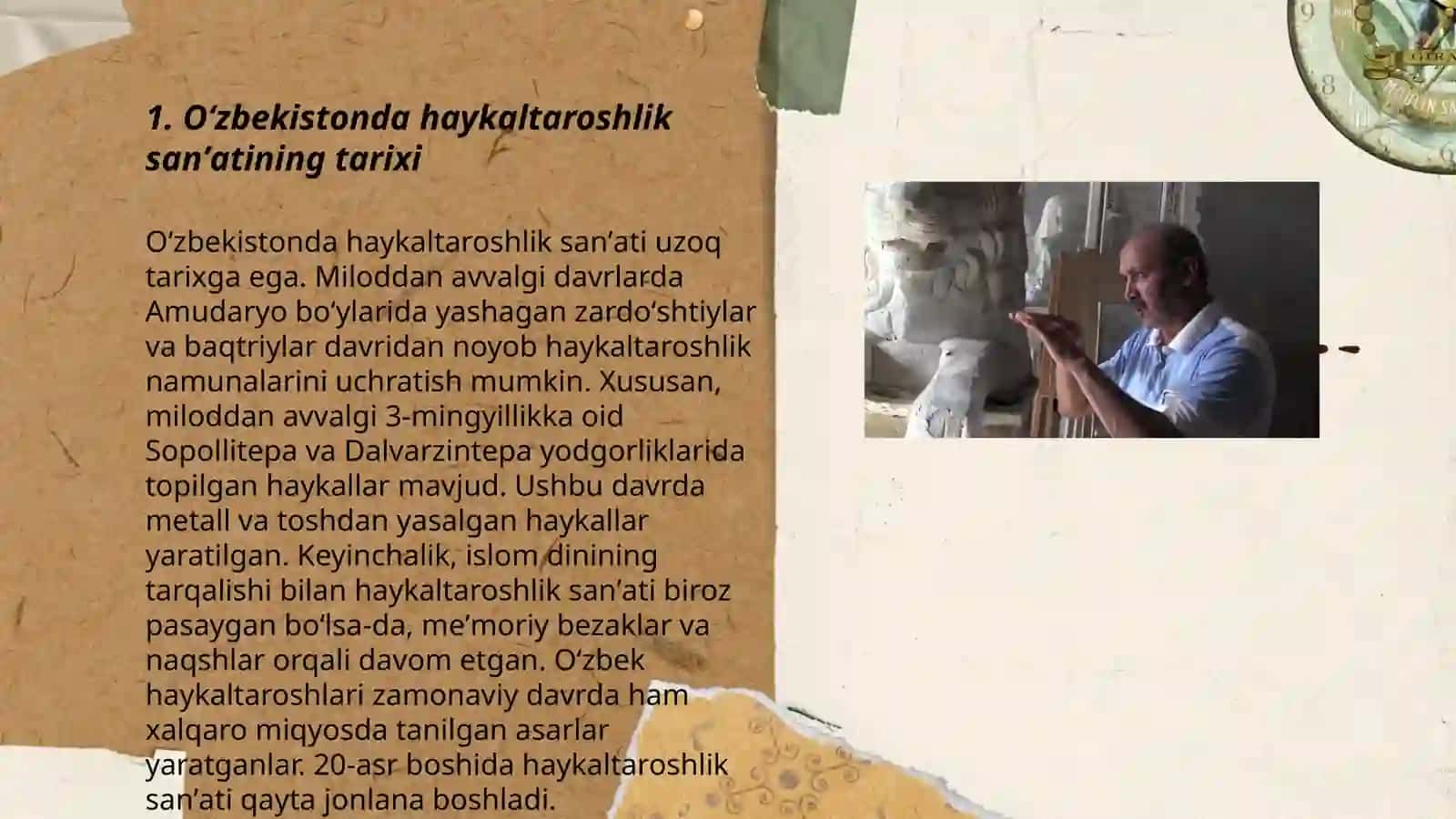 Oʻzbekiston haykaltaroshlik sanʼati 3
