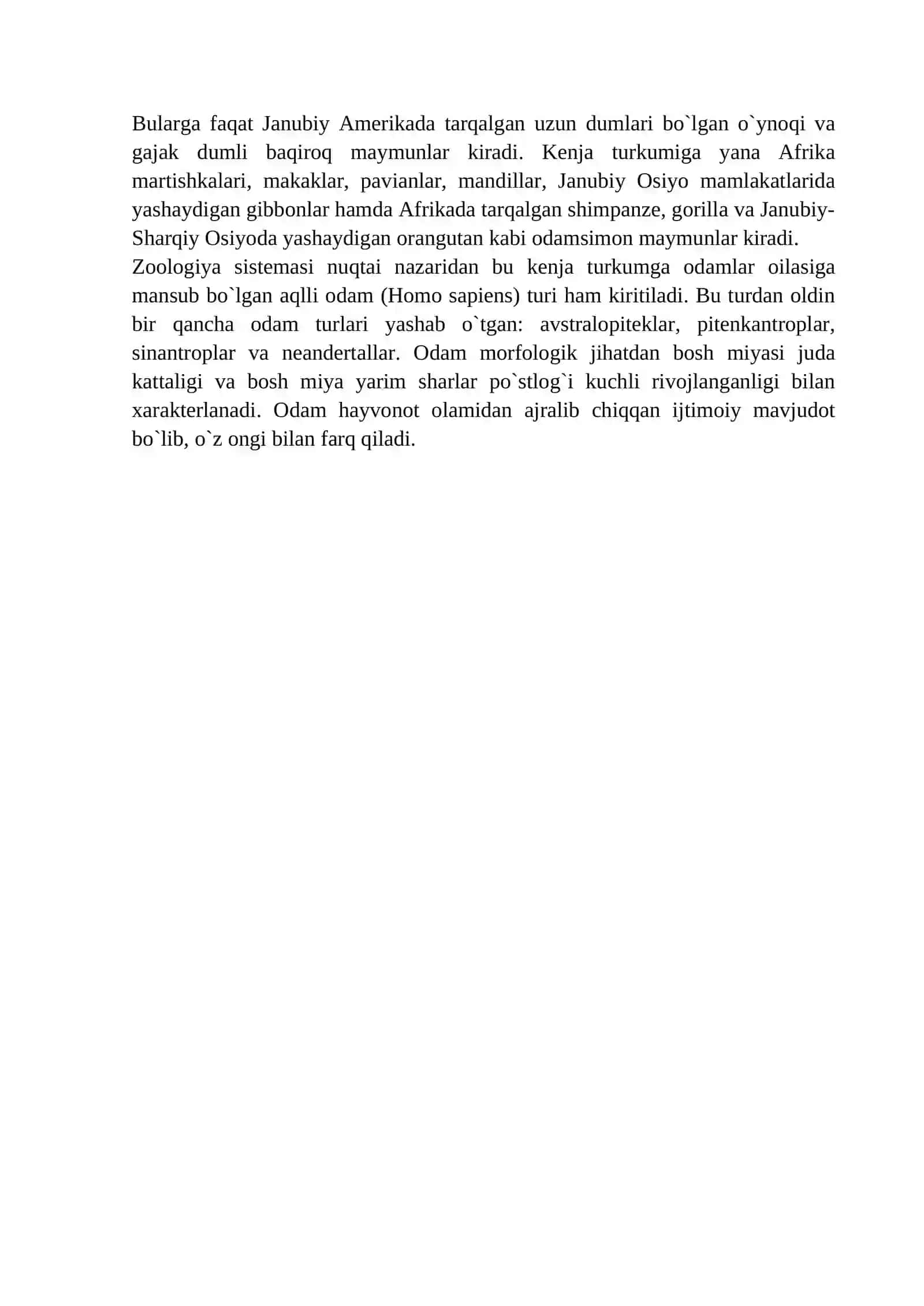 Primatologiya uning boshqa fanlar bilan aloqasi hamda amaliyoda qo’llanilishi 3
