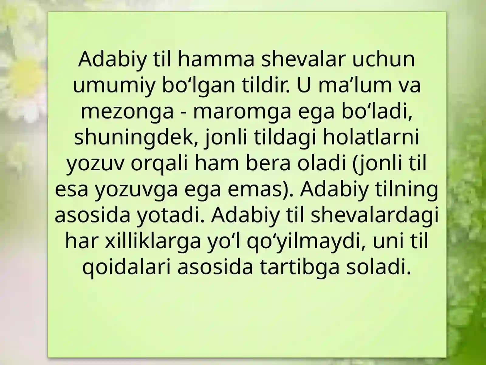 Adabiytil va dialekt munosabati 3