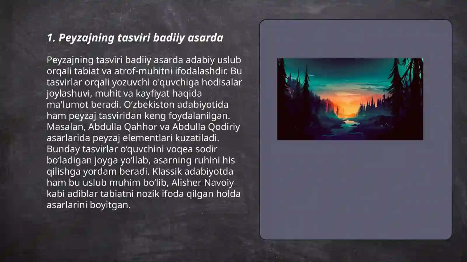 Badiiy asarda peyzaj 3