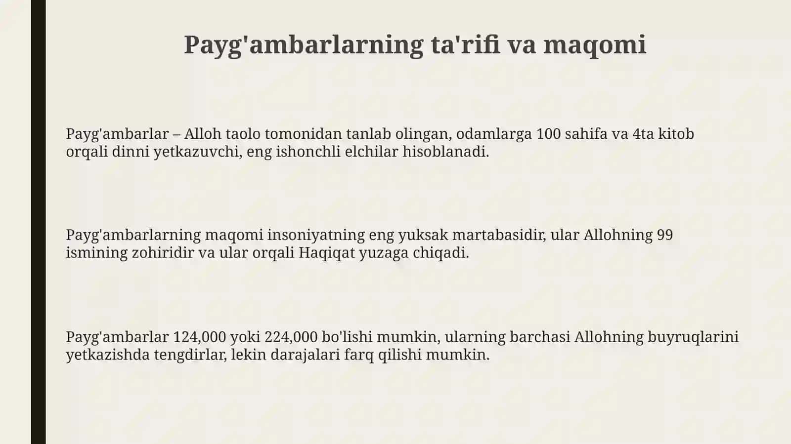 Paygʻambarlar qissasi 3