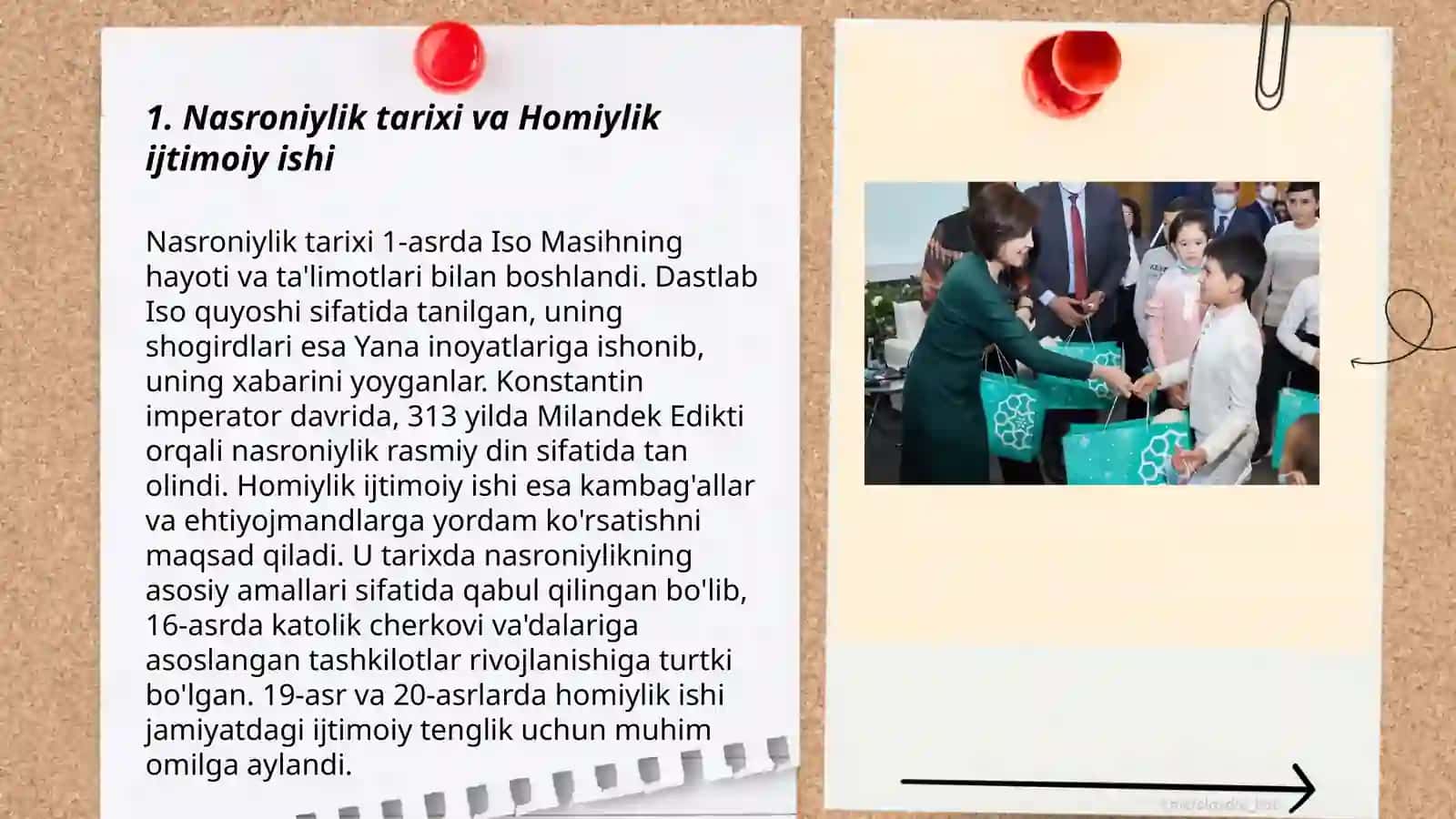 Homiylik ijtimoiy ishning dastlabki koʻrinishi sifatida 3