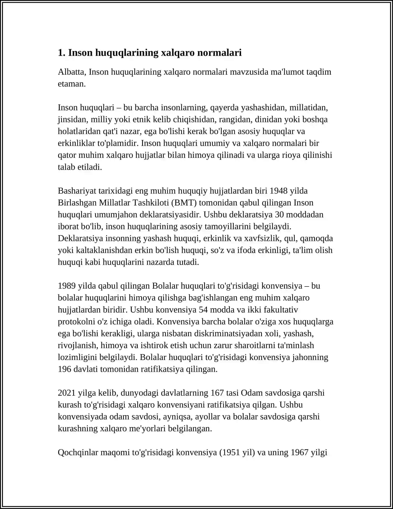 YANGI O'ZBEKISTONDA INSON HAQ - HUQUQLARI VA ERKINLIKLARI KAFOLATINING YARATILISHI 3