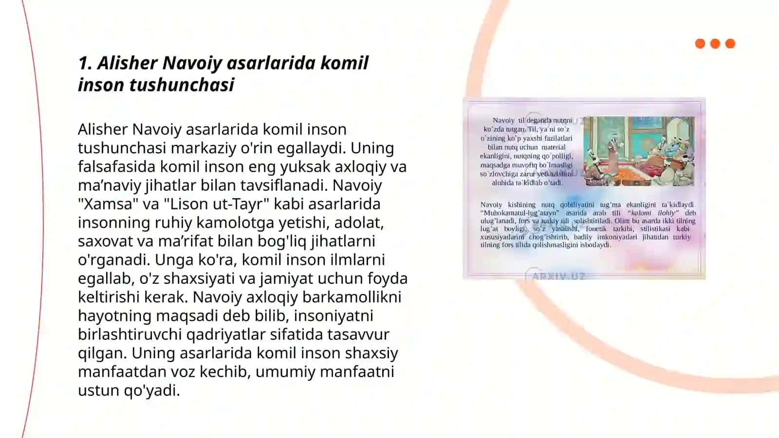 Alisher Navoiy asarlarida komil inson g'oyasi 3