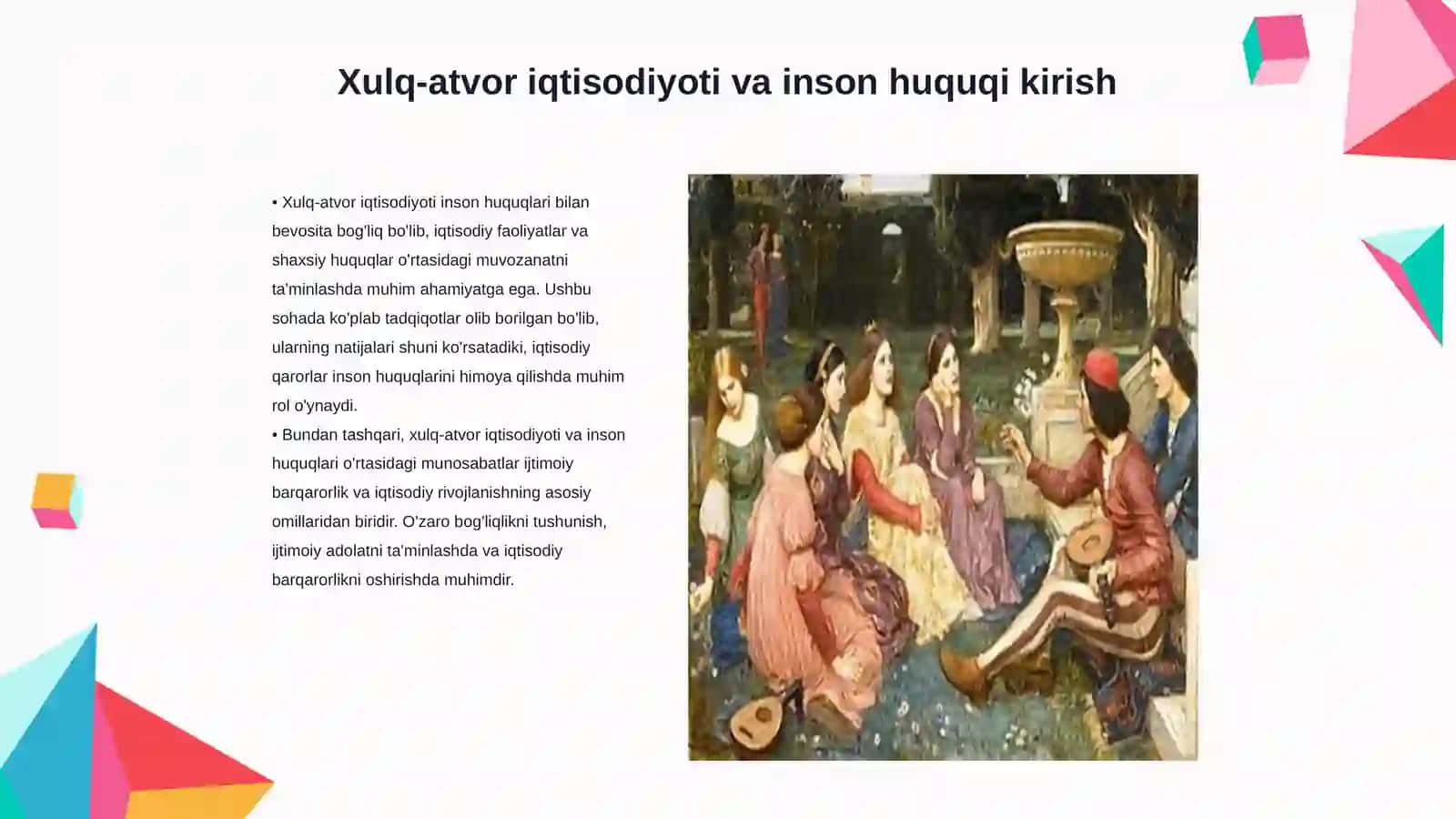 Xulq-atvor iqtisodiyoti va inson huquqi 3