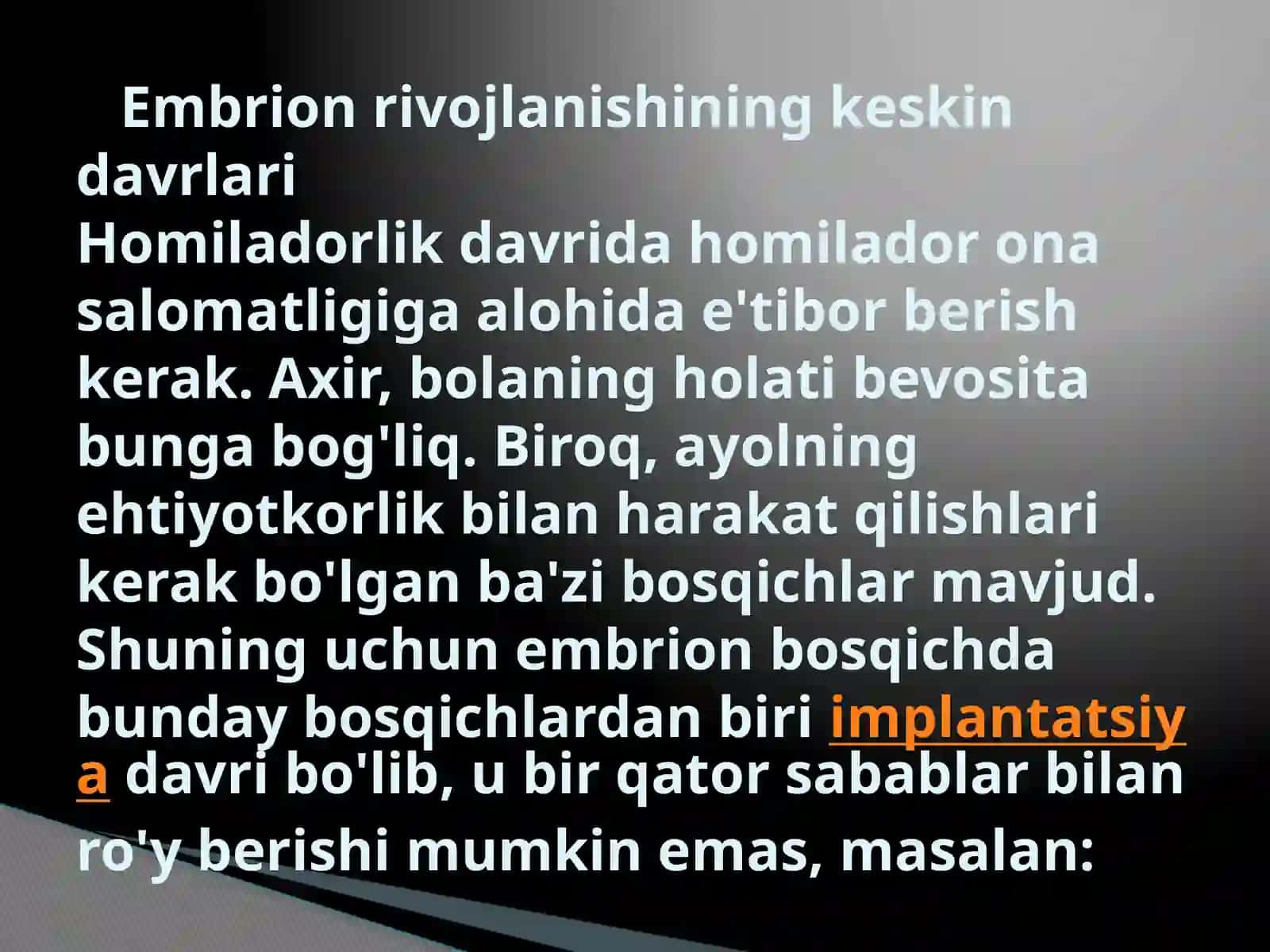 Inson embrionining rivolanganishi 3