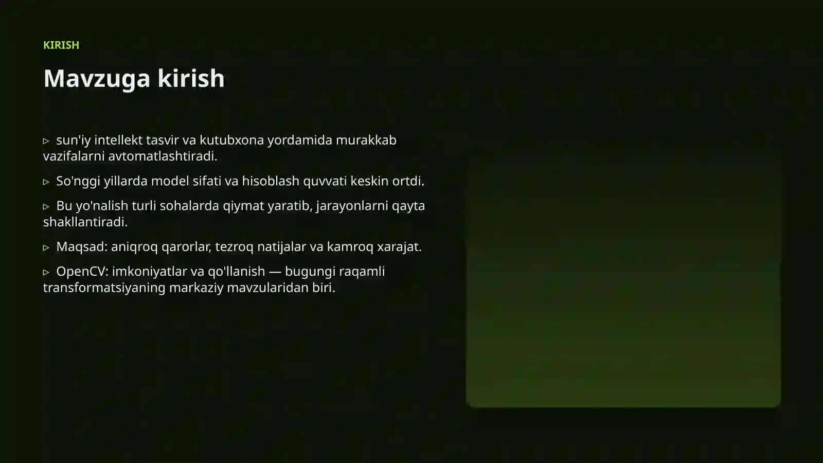 OpenCV: imkoniyatlar va qo'llanish 3